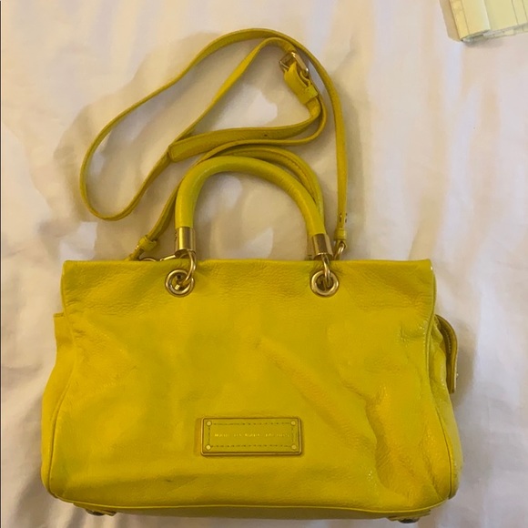 yellow satchel purse